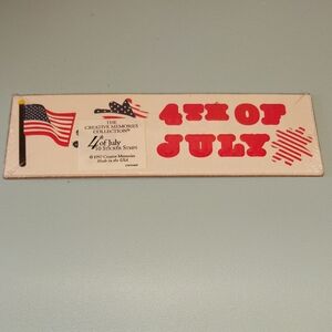 Creative Memories 4th Of July 10 Sticker Strips 1997 New In Package